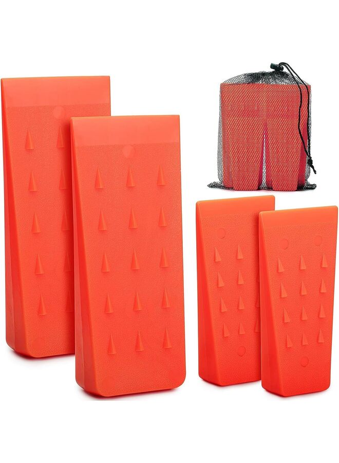 LAMAY Spiked felling wedges, splitting wedges, plastic wedges, felling tools and equipment, chain saw wedges for trees（Red） - Image 1
